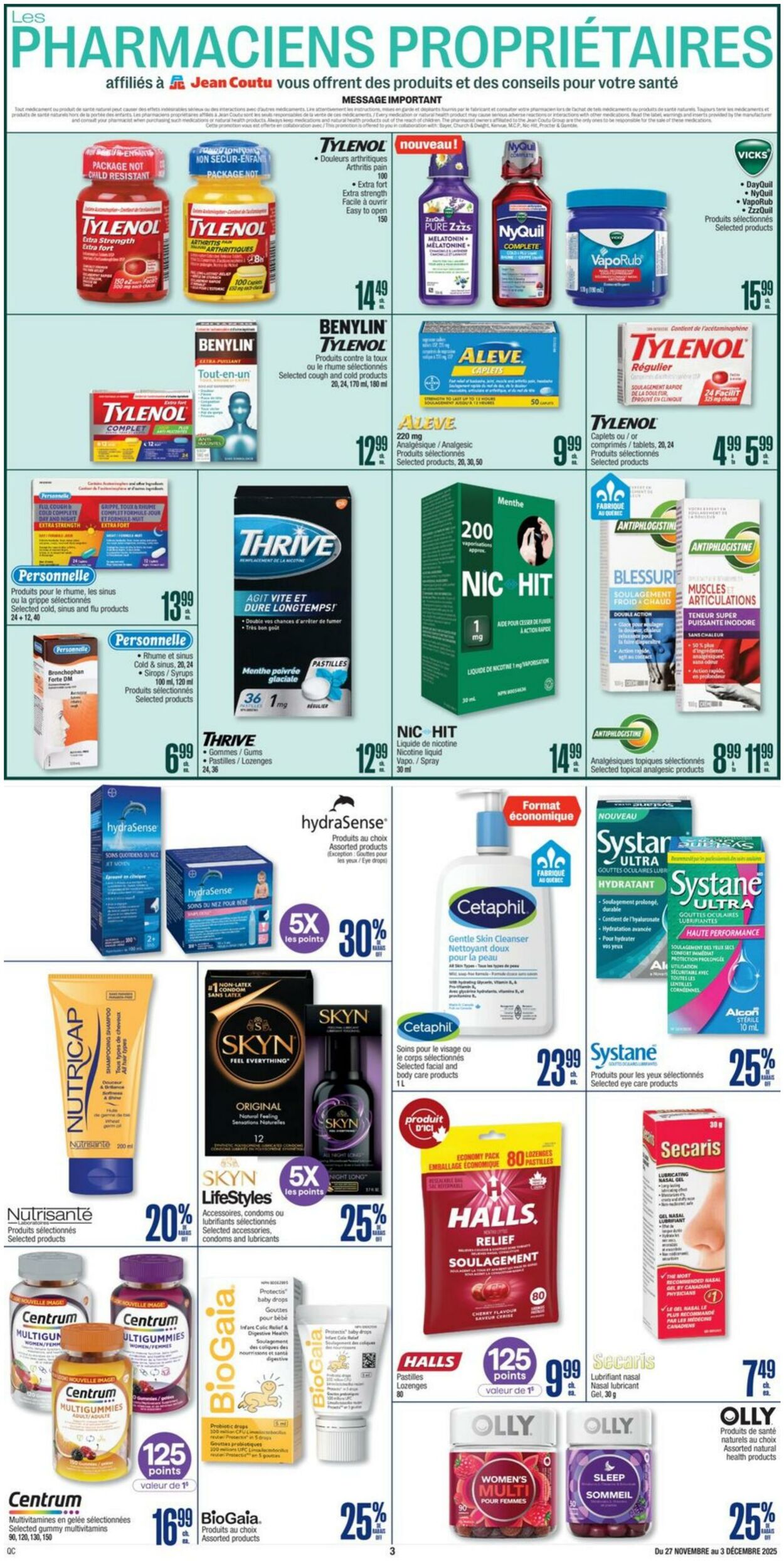 Flyer Jean Coutu 27.11.2025 - 03.12.2025