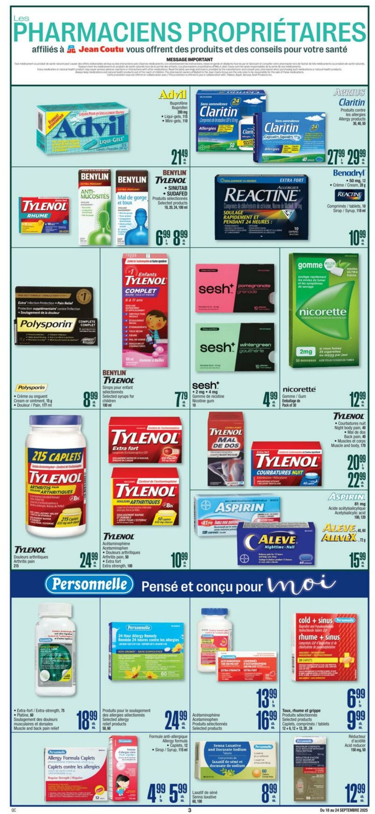 Flyer Jean Coutu 18.09.2025 - 24.09.2025