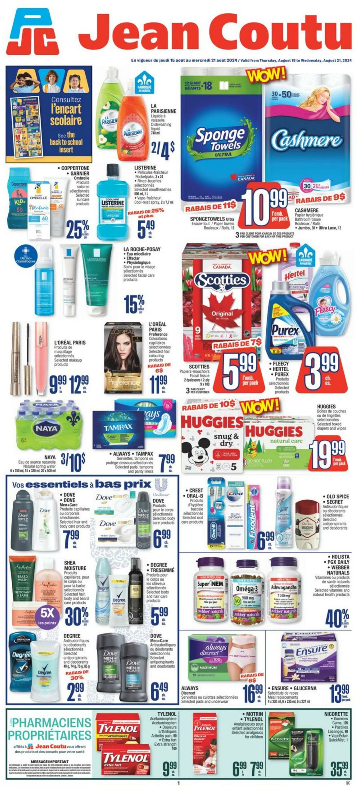 Flyer Jean Coutu 15.08.2024 - 21.08.2024