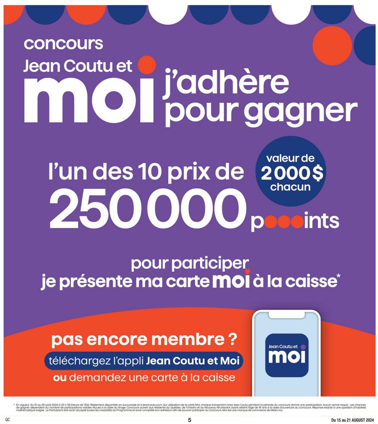 Flyer Jean Coutu 15.08.2024 - 21.08.2024