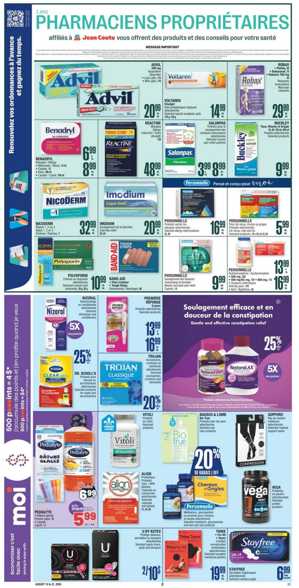 Flyer Jean Coutu 15.08.2024 - 21.08.2024