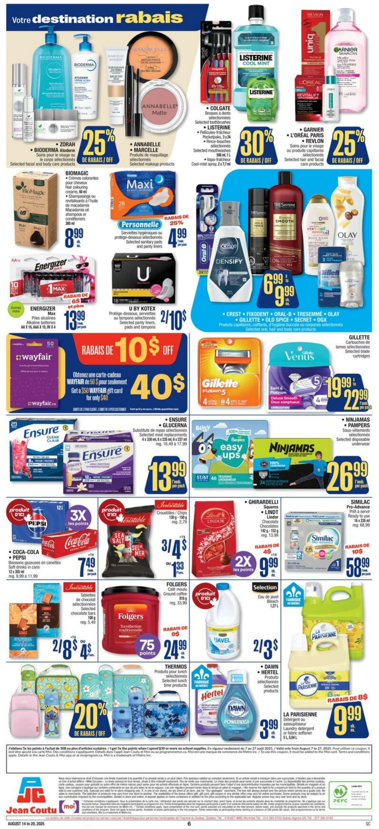 Flyer Jean Coutu 14.08.2025 - 20.08.2025