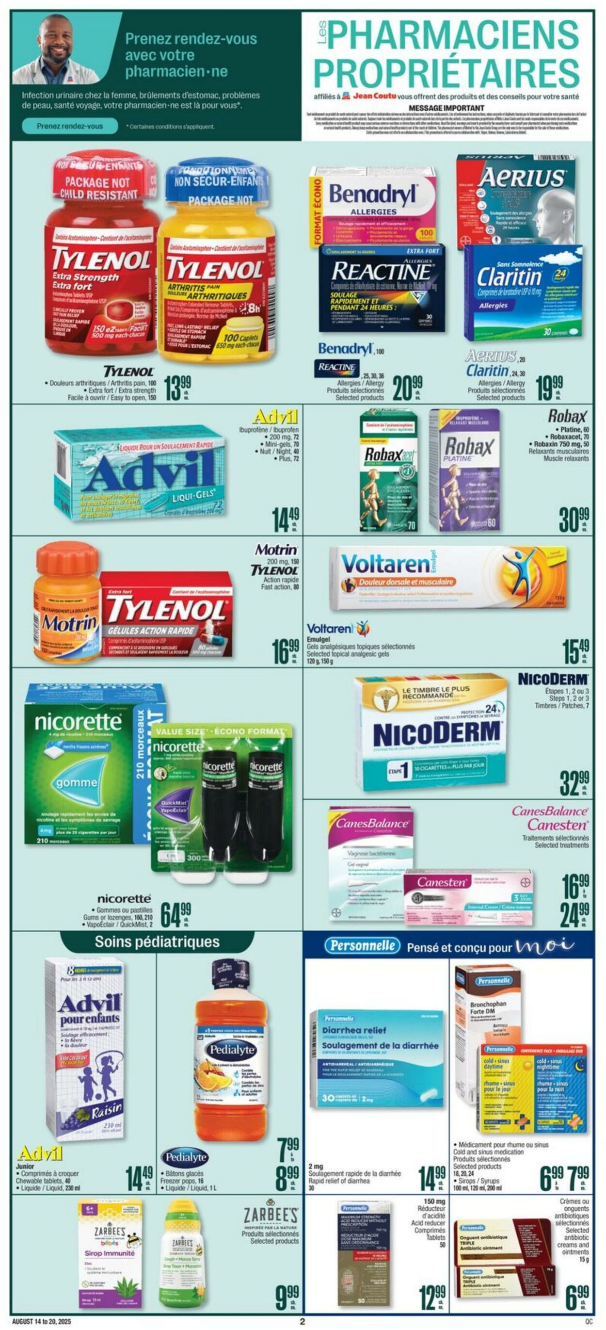 Flyer Jean Coutu 14.08.2025 - 20.08.2025