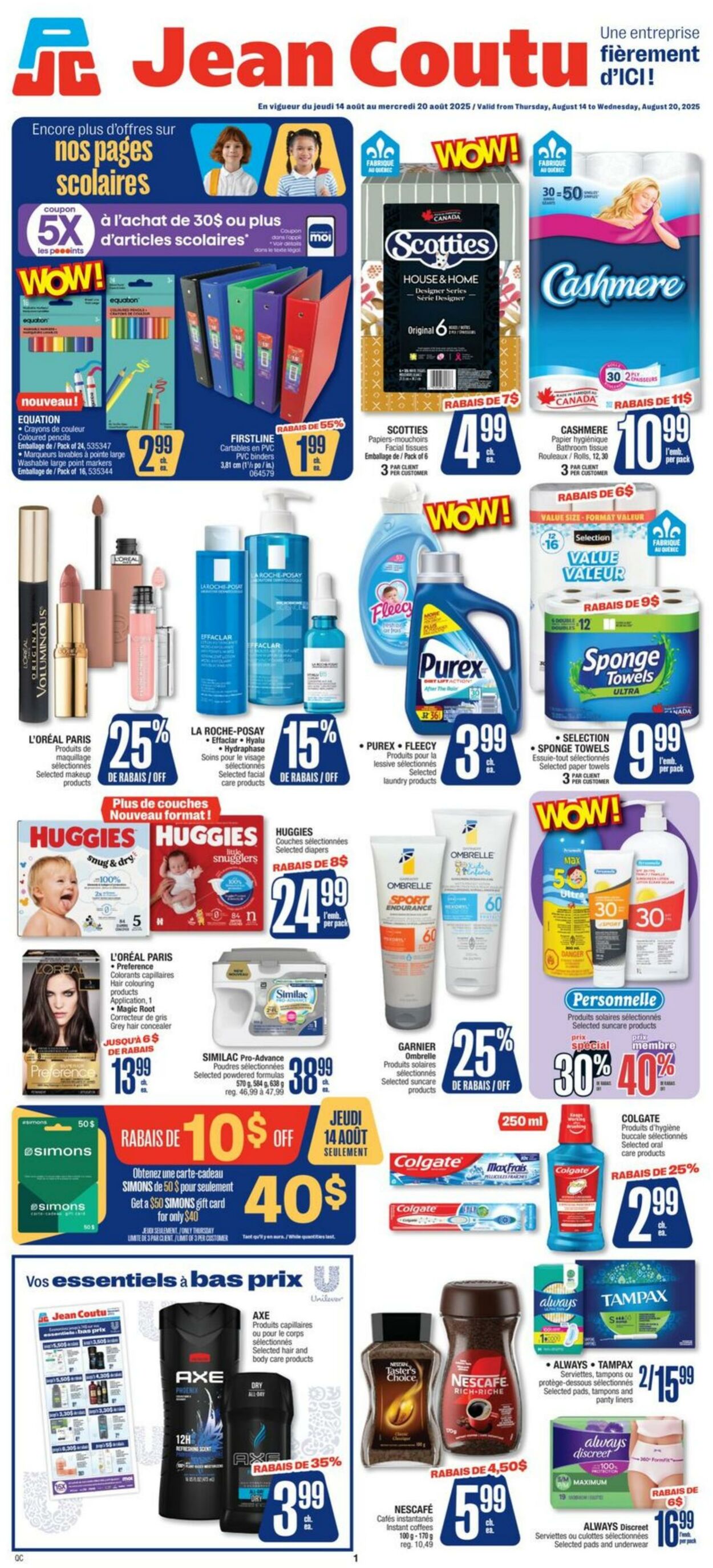 Flyer Jean Coutu 14.08.2025 - 20.08.2025