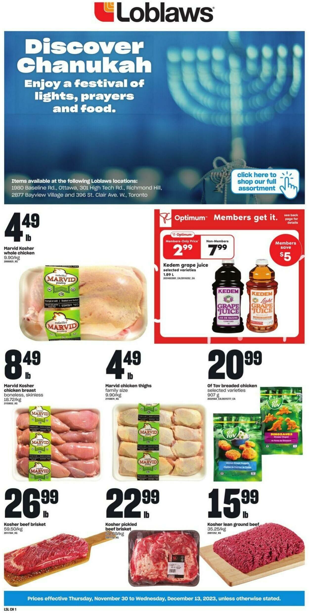 Flyer Loblaws 30.11.2023 - 13.12.2023