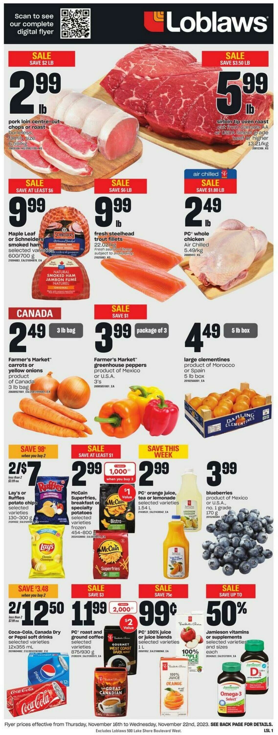 Flyer Loblaws 16.11.2023 - 22.11.2023