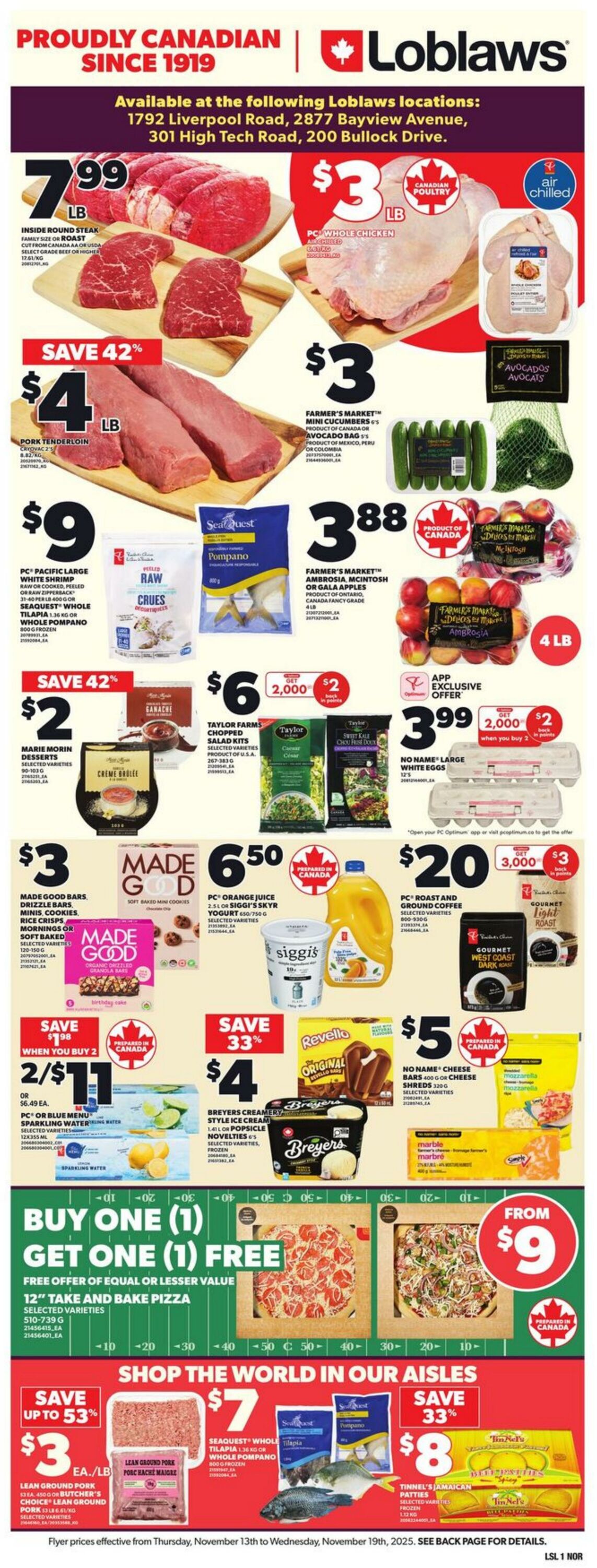 Flyer Loblaws 13.11.2025 - 19.11.2025