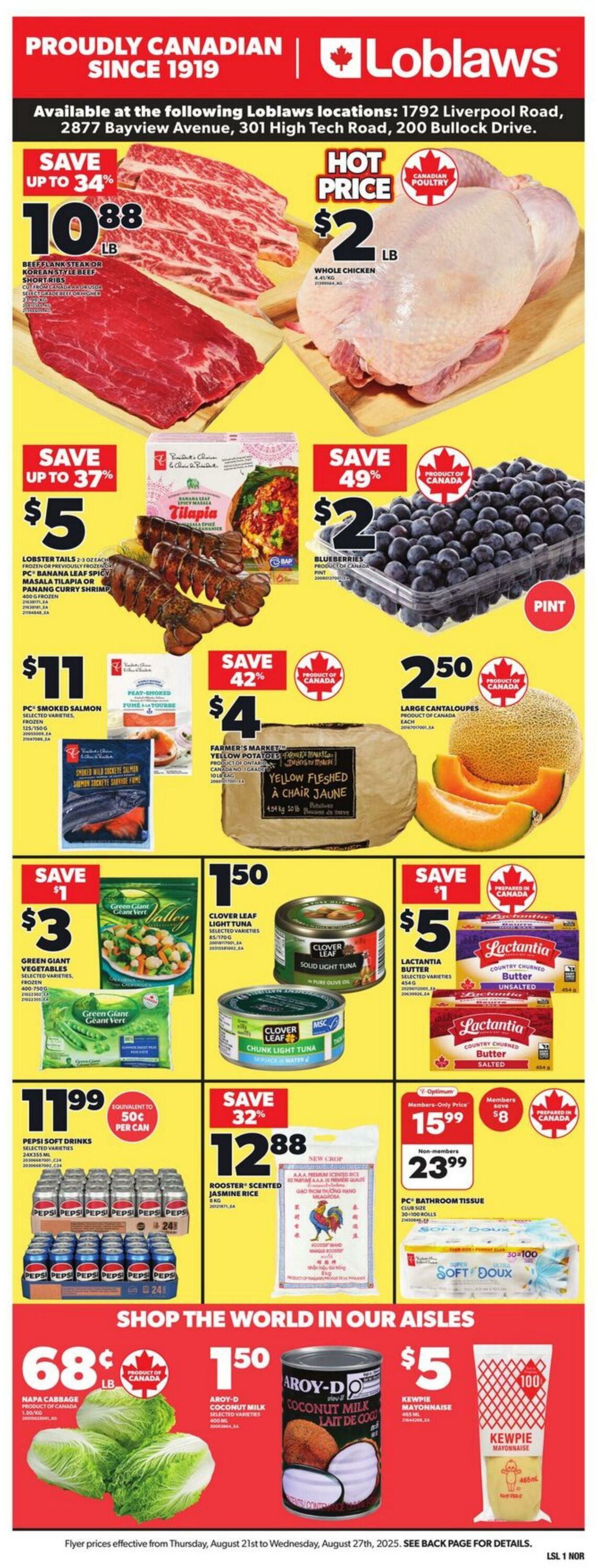 Flyer Loblaws 21.08.2025 - 27.08.2025