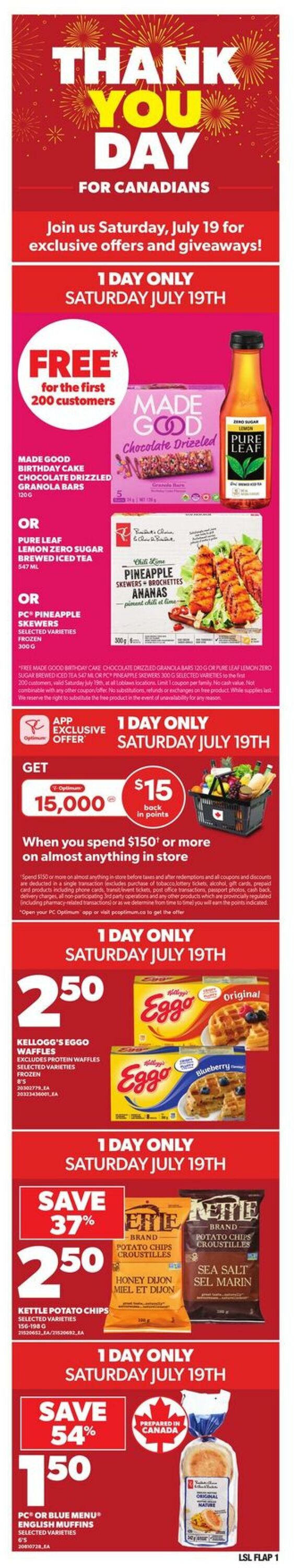 Flyer Loblaws 17.07.2025 - 23.07.2025