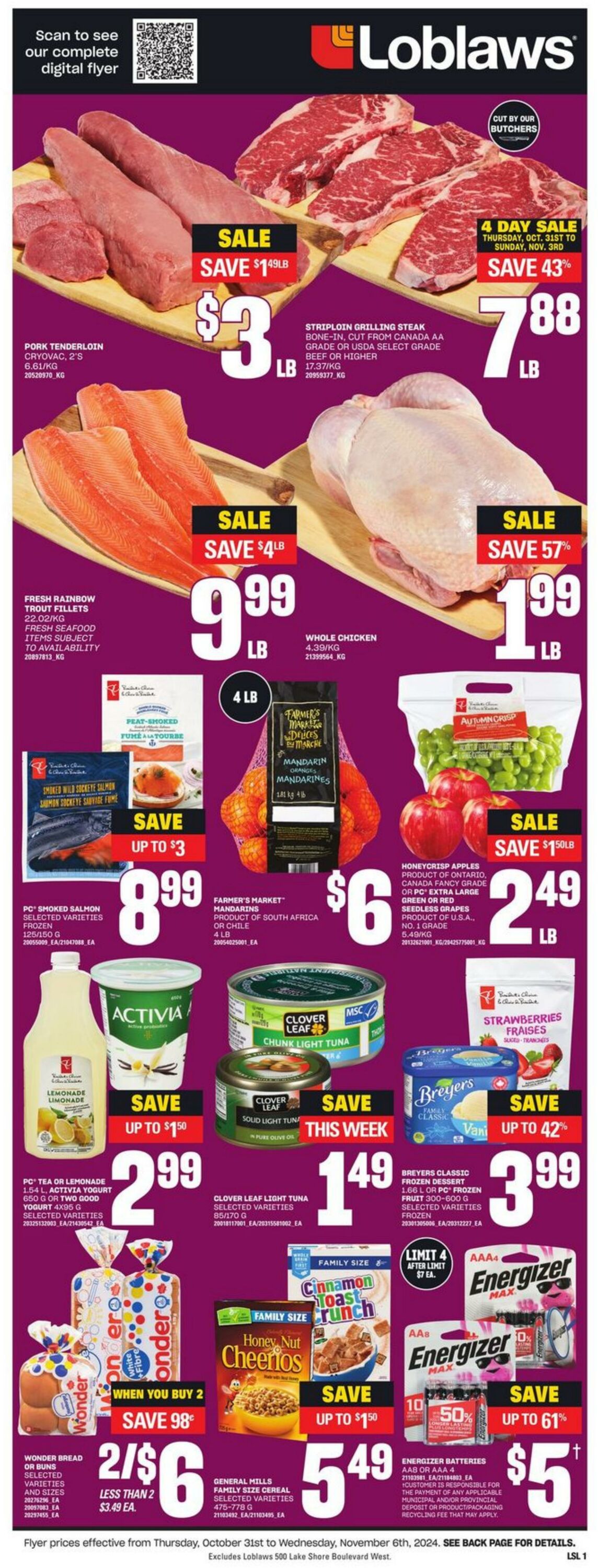 Flyer Loblaws 31.10.2024 - 06.11.2024