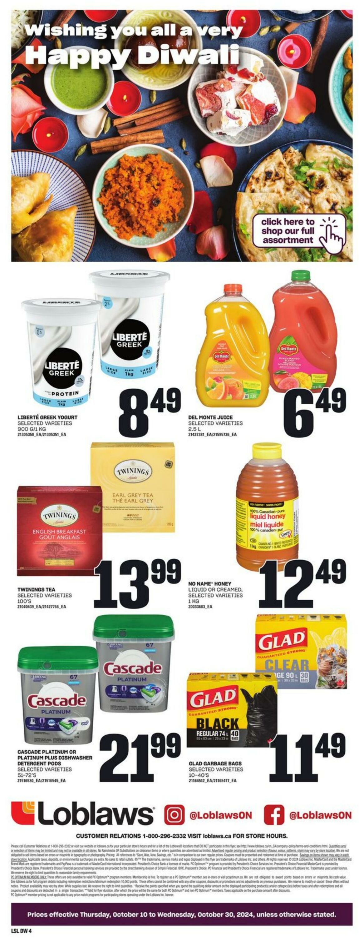 Flyer Loblaws 10.10.2024 - 30.10.2024