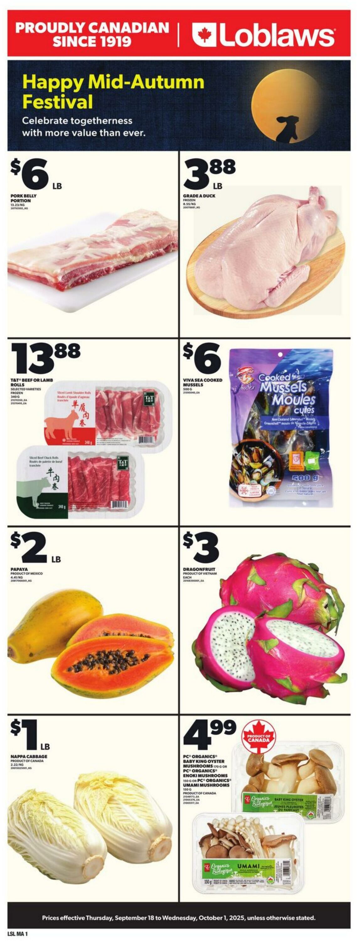 Flyer Loblaws 18.09.2025 - 01.10.2025
