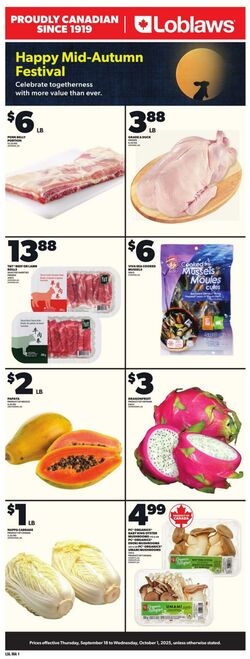 Flyer Loblaws 18.09.2025 - 01.10.2025