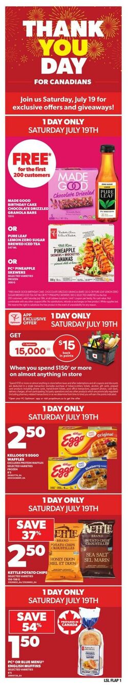 Flyer Loblaws 17.07.2025 - 23.07.2025