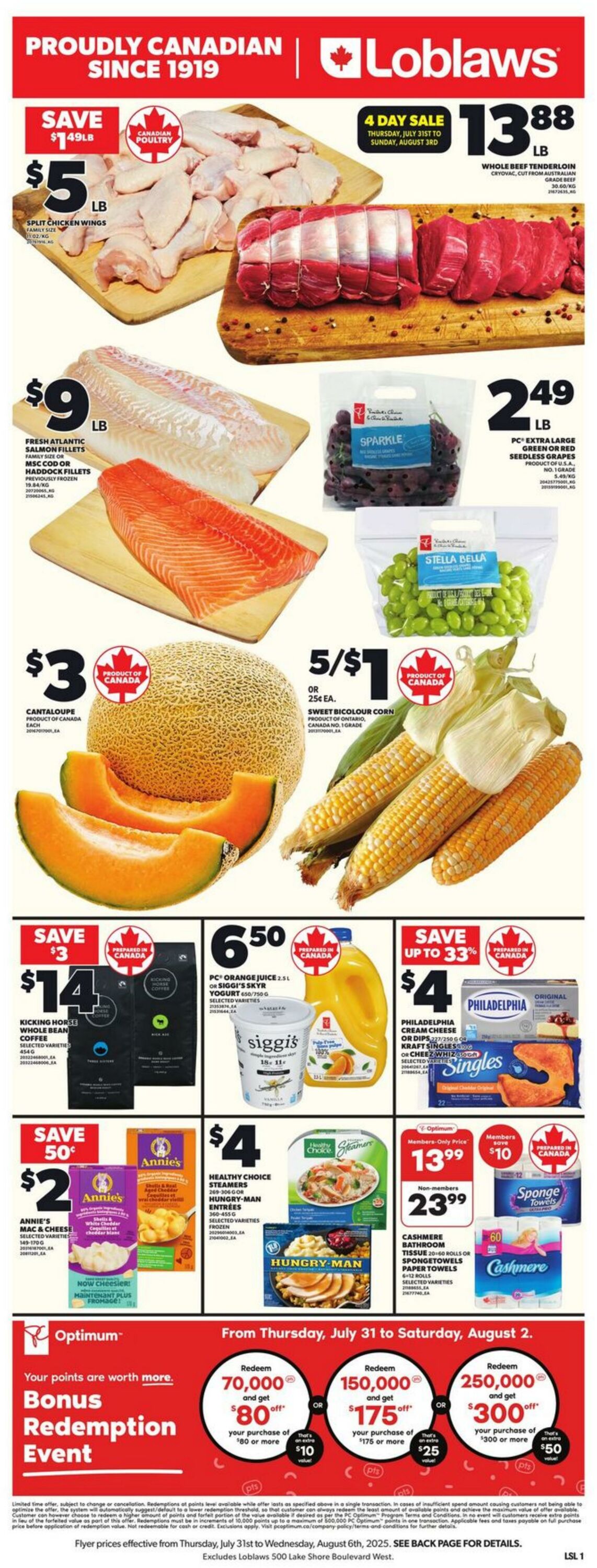Flyer Loblaws 31.07.2025 - 06.08.2025