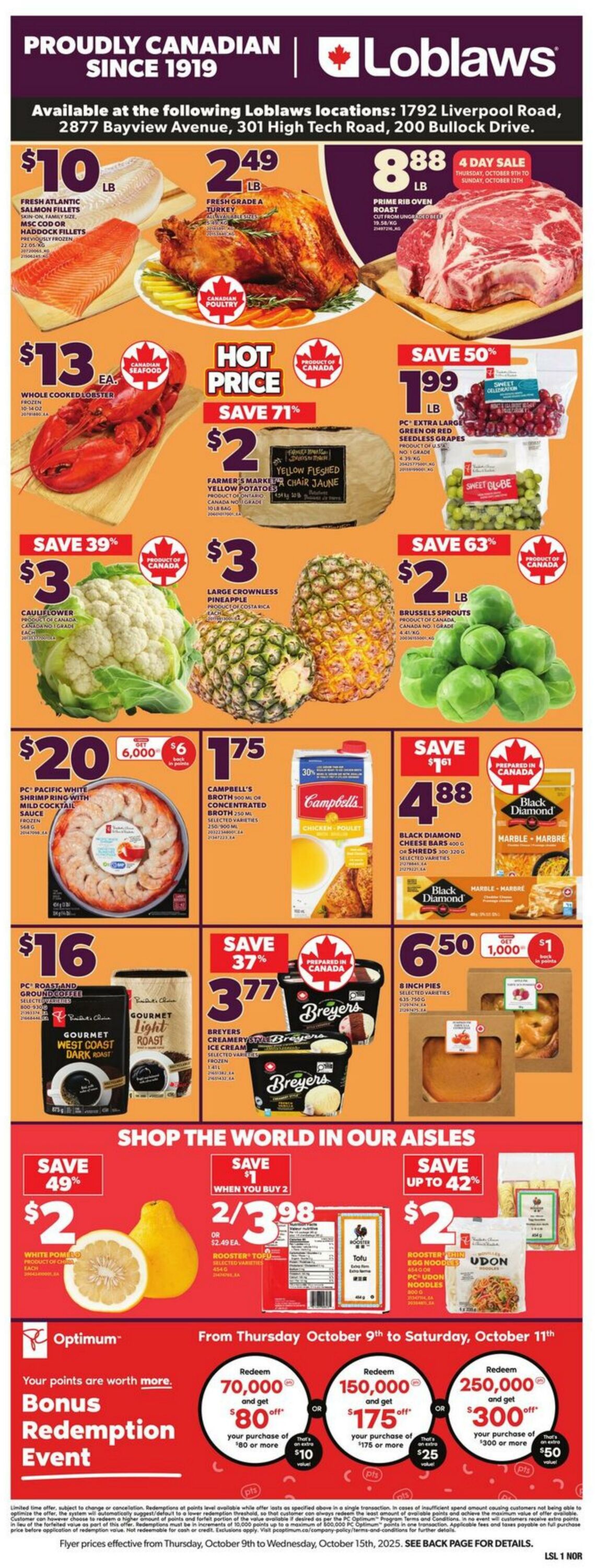 Flyer Loblaws 09.10.2025 - 15.10.2025