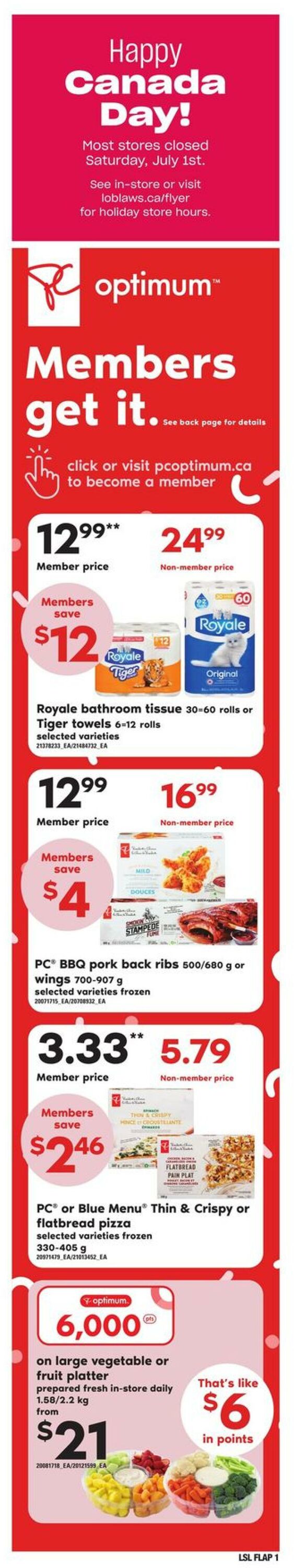 Flyer Loblaws 29.06.2023 - 05.07.2023