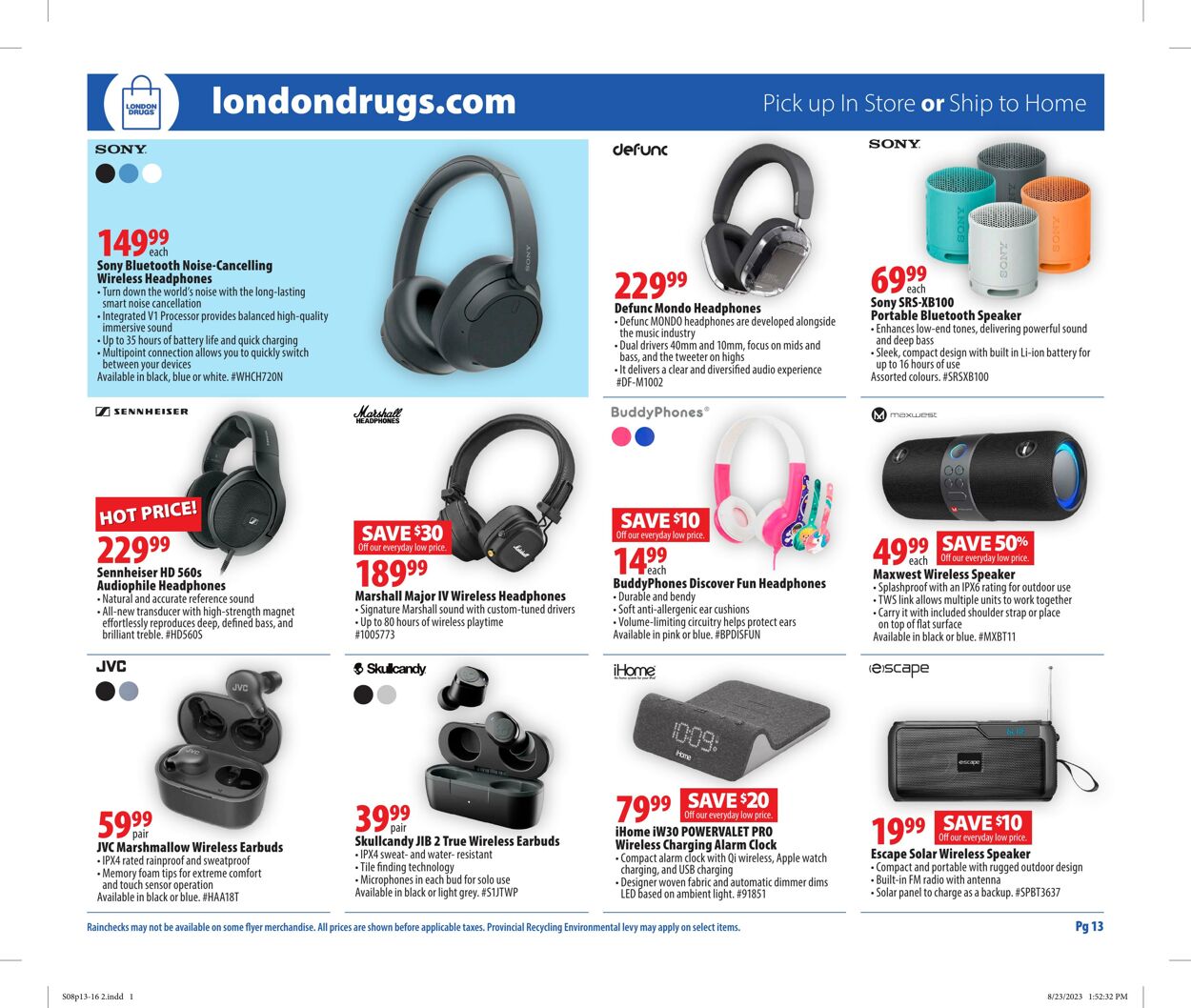 Flyer London Drugs 08.09.2023 - 13.09.2023