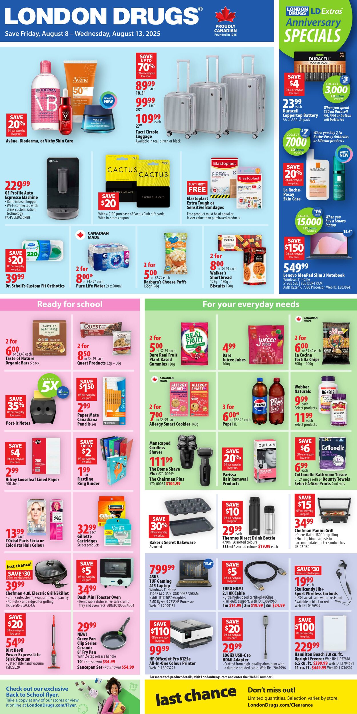 Flyer London Drugs 08.08.2025 - 13.08.2025