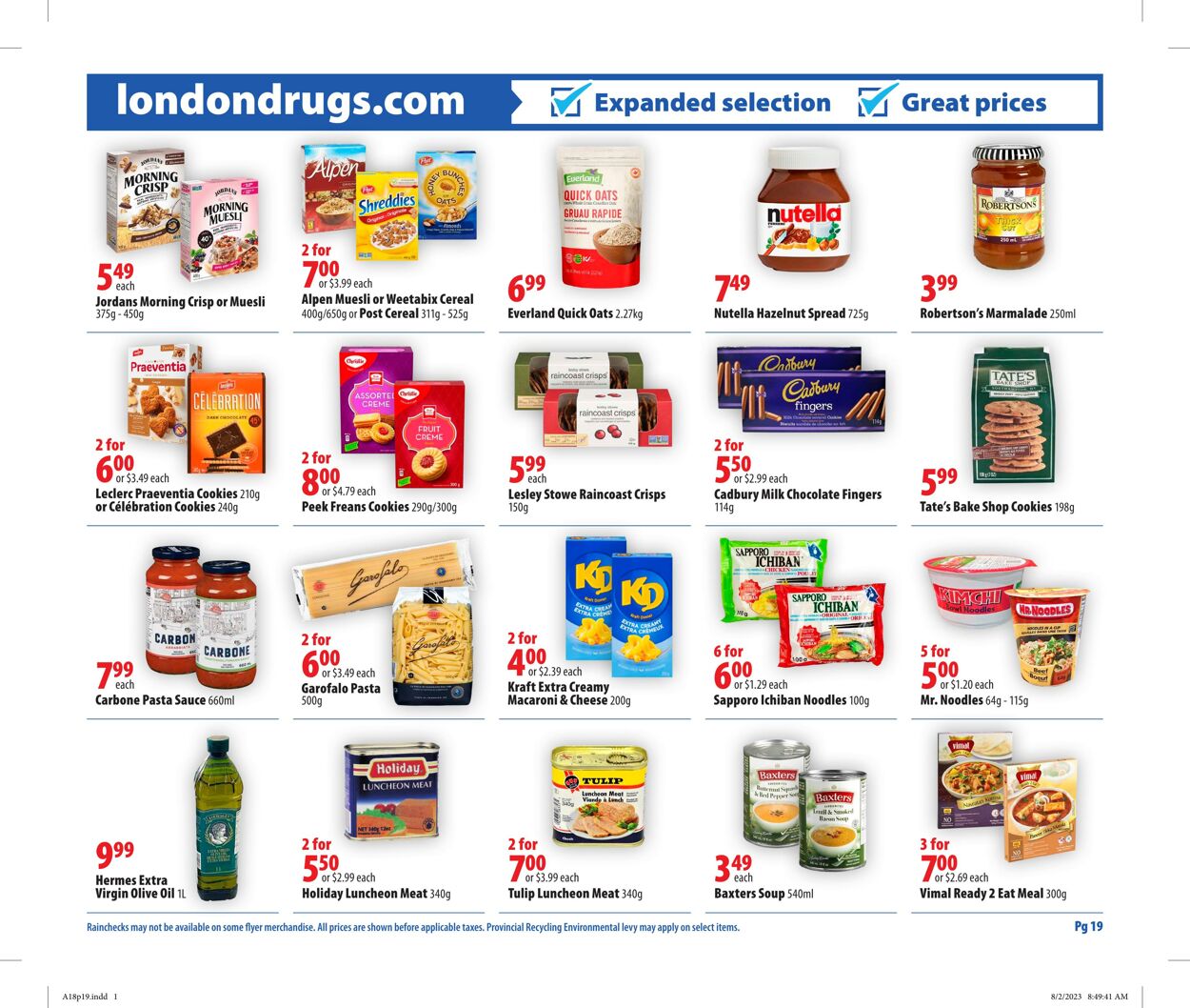 Flyer London Drugs 18.08.2023 - 23.08.2023