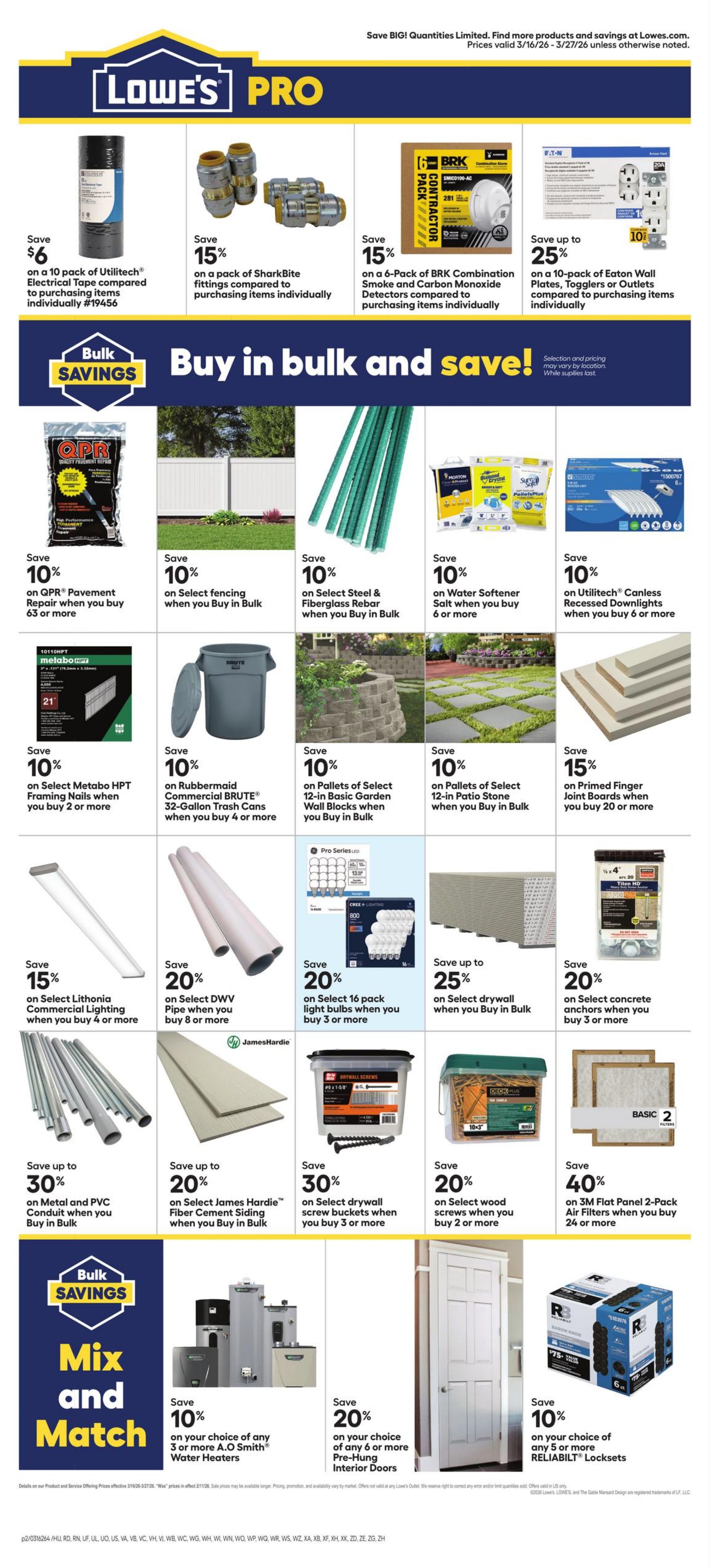 Flyer Lowe's 16.03.2026 - 27.03.2026