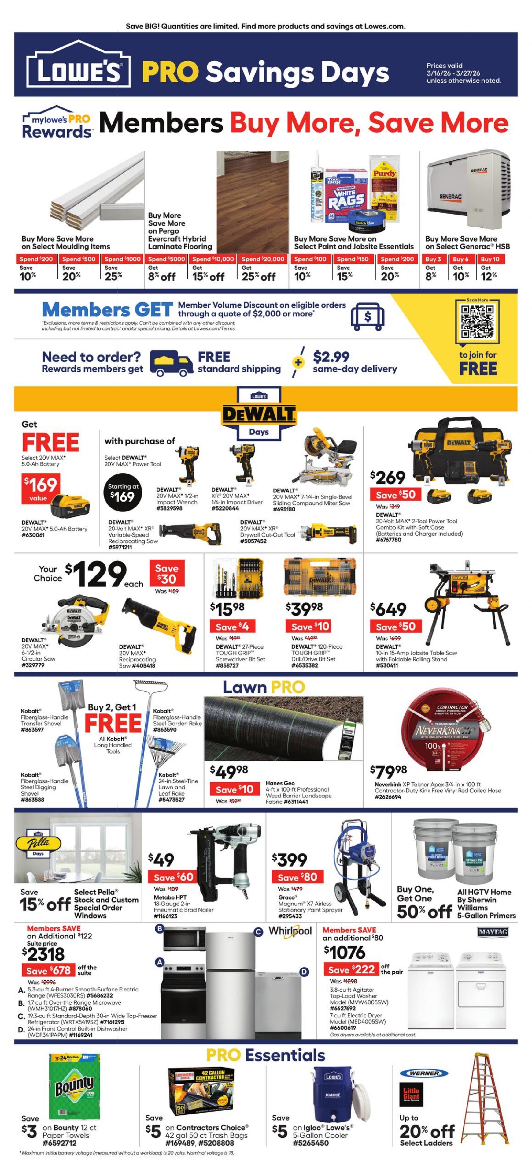 Flyer Lowe's 16.03.2026 - 27.03.2026