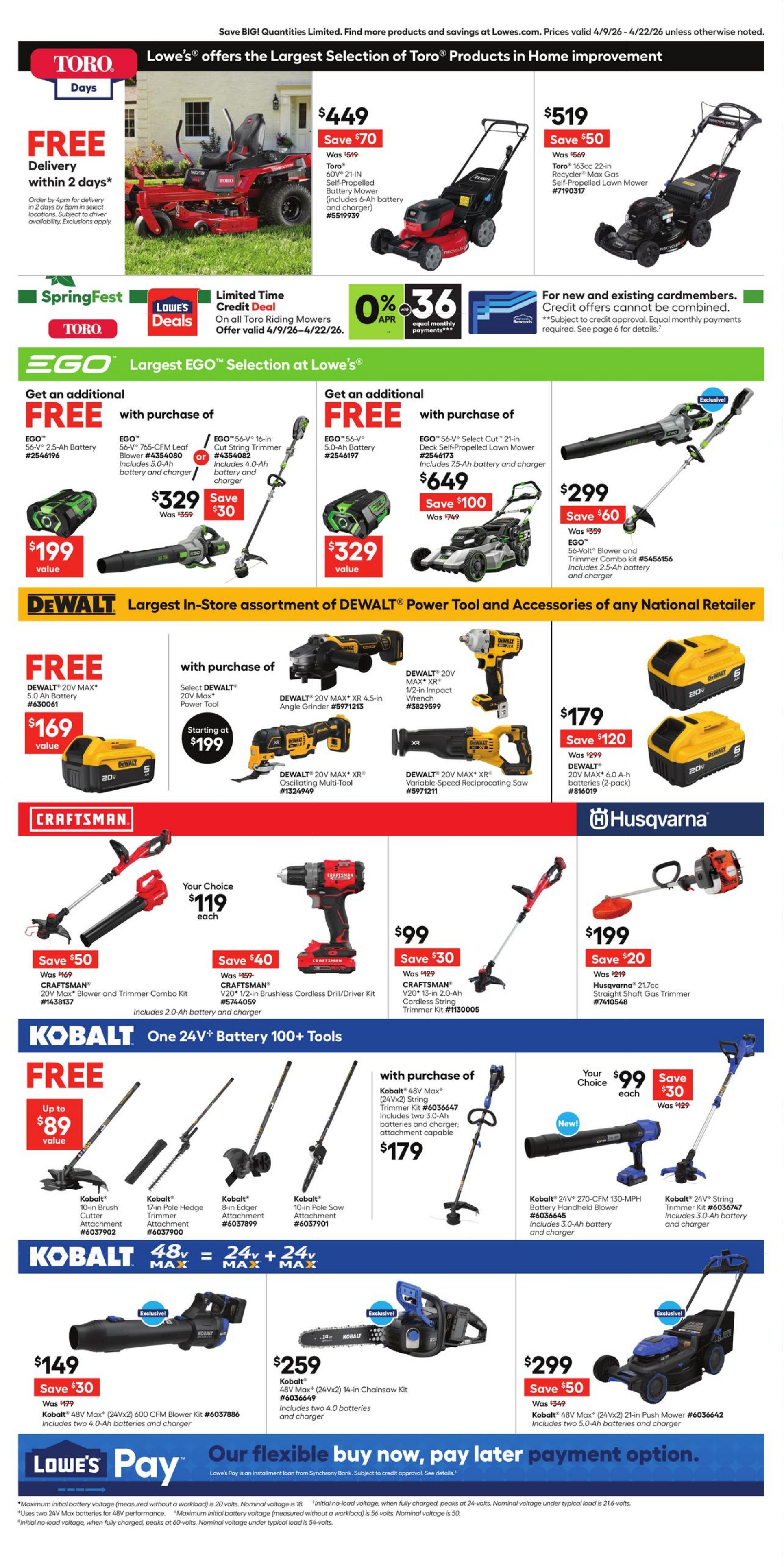 Flyer Lowe's 09.04.2026 - 22.04.2026