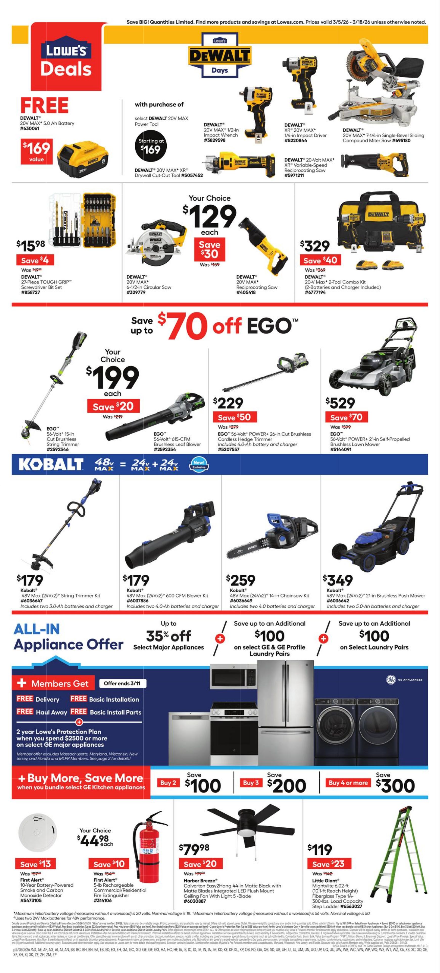 Flyer Lowe's 05.03.2026 - 18.03.2026