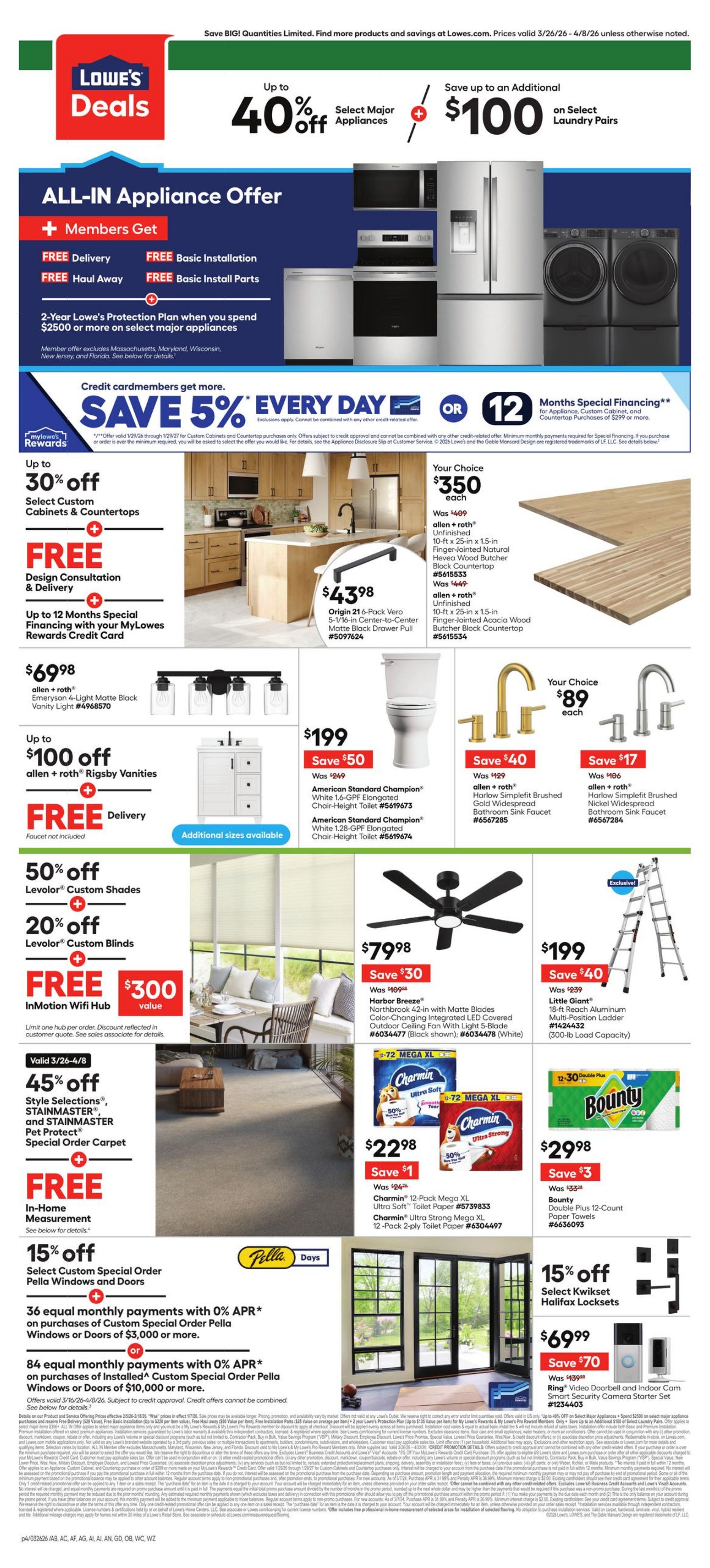 Flyer Lowe's 26.03.2026 - 08.04.2026
