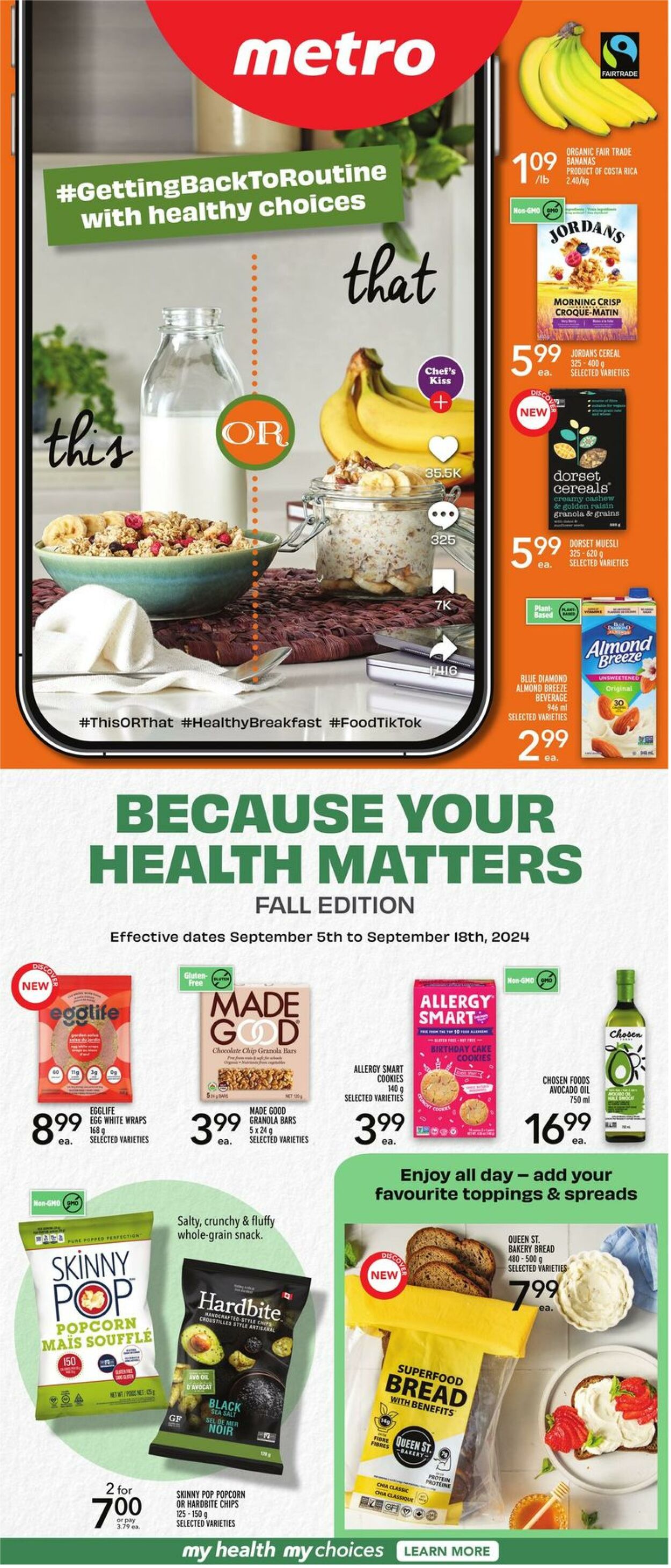 Flyer Metro - BECAUSE YOUR HEALTH MATTERS - Metro 5 Sep 2024 - 18 Sep 2024