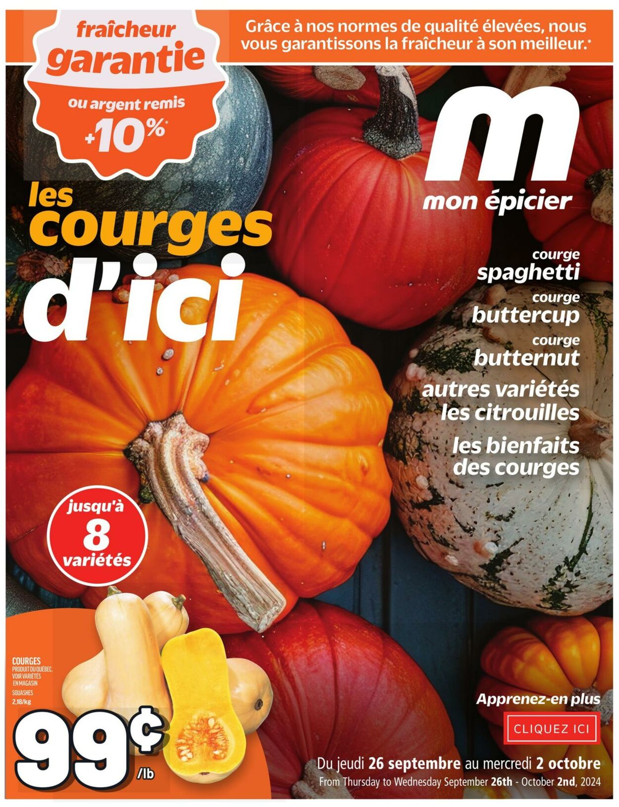 Flyer Metro - le courges d'ici - Metro Plus 26 Sep 2024 - 2 Oct 2024