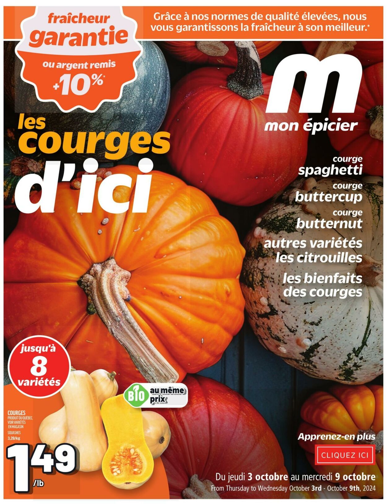 Flyer Metro - les courges d'ici - Metro Plus 3 Oct 2024 - 9 Oct 2024