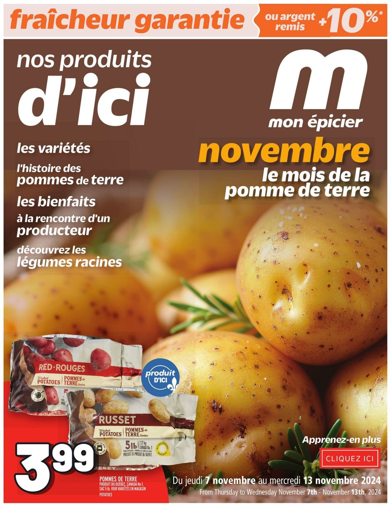 Flyer Metro - nos produits d'ici - Metro Plus 7 Nov 2024 - 13 Nov 2024