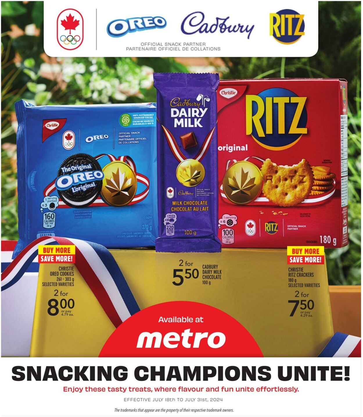 Flyer Metro - Snacking Champions Unite! - Metro 18 Jul 2024 - 31 Jul 2024