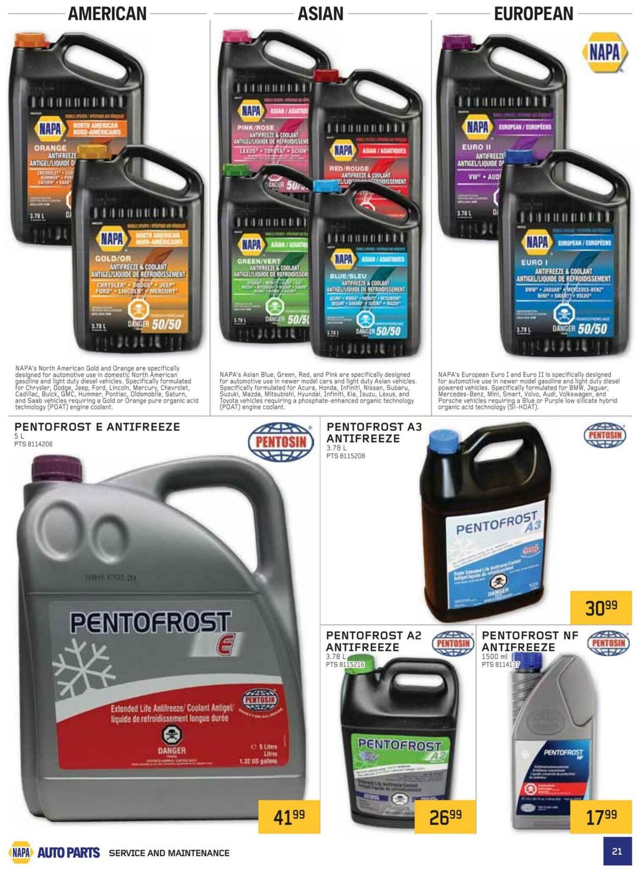 Flyer NAPA Auto Parts 01.01.2025 - 31.03.2025