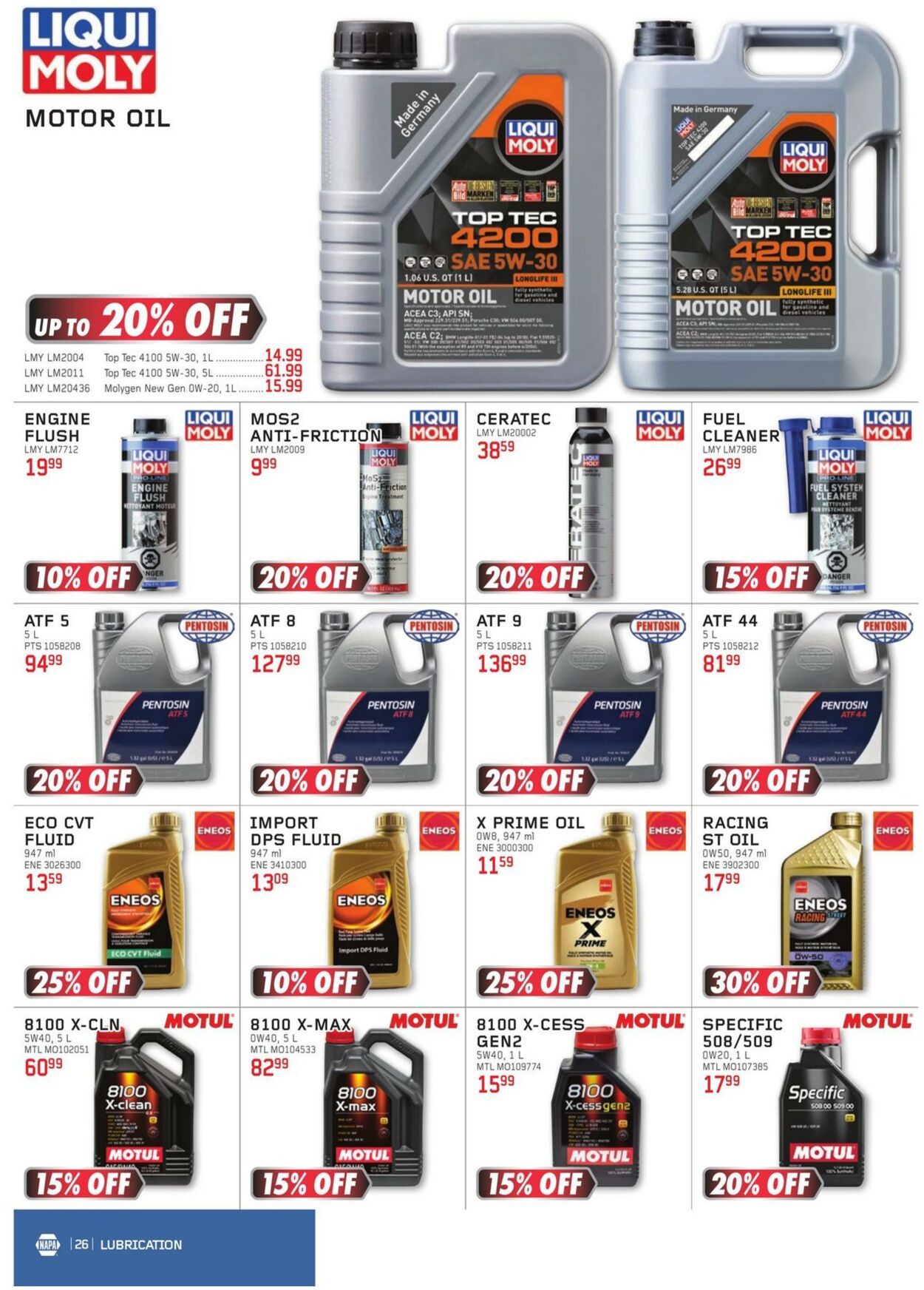 Flyer NAPA Auto Parts 01.04.2024 - 30.06.2024