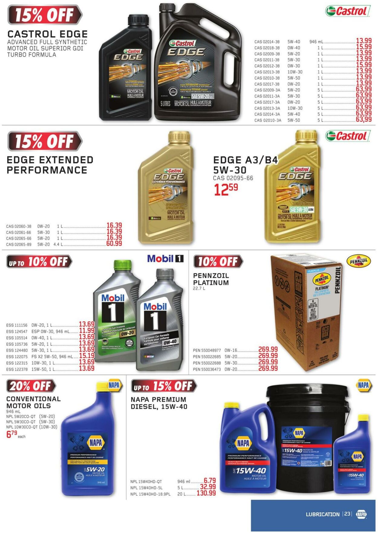 Flyer NAPA Auto Parts 01.10.2023 - 31.12.2023