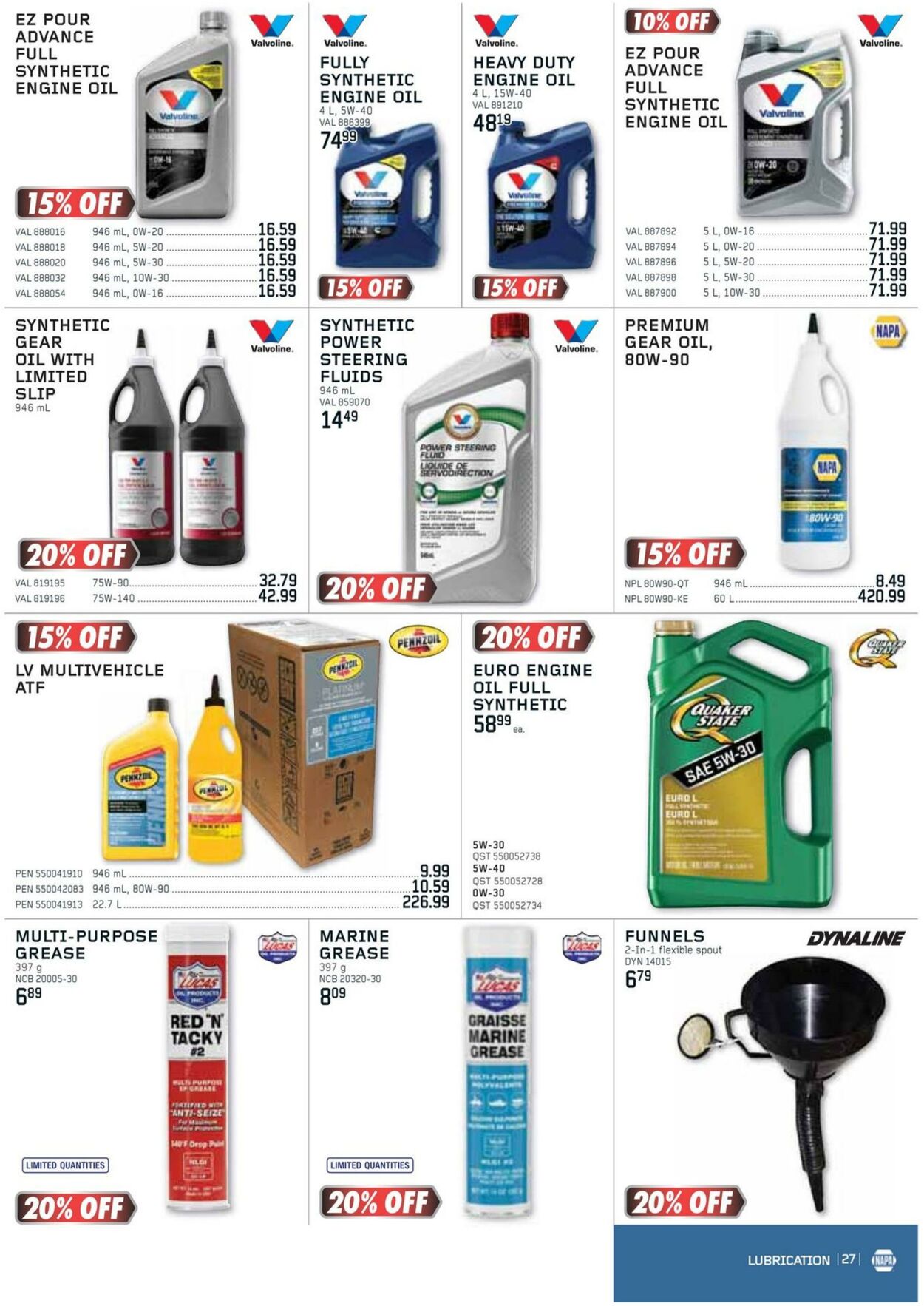 Flyer NAPA Auto Parts 01.10.2024 - 31.12.2024