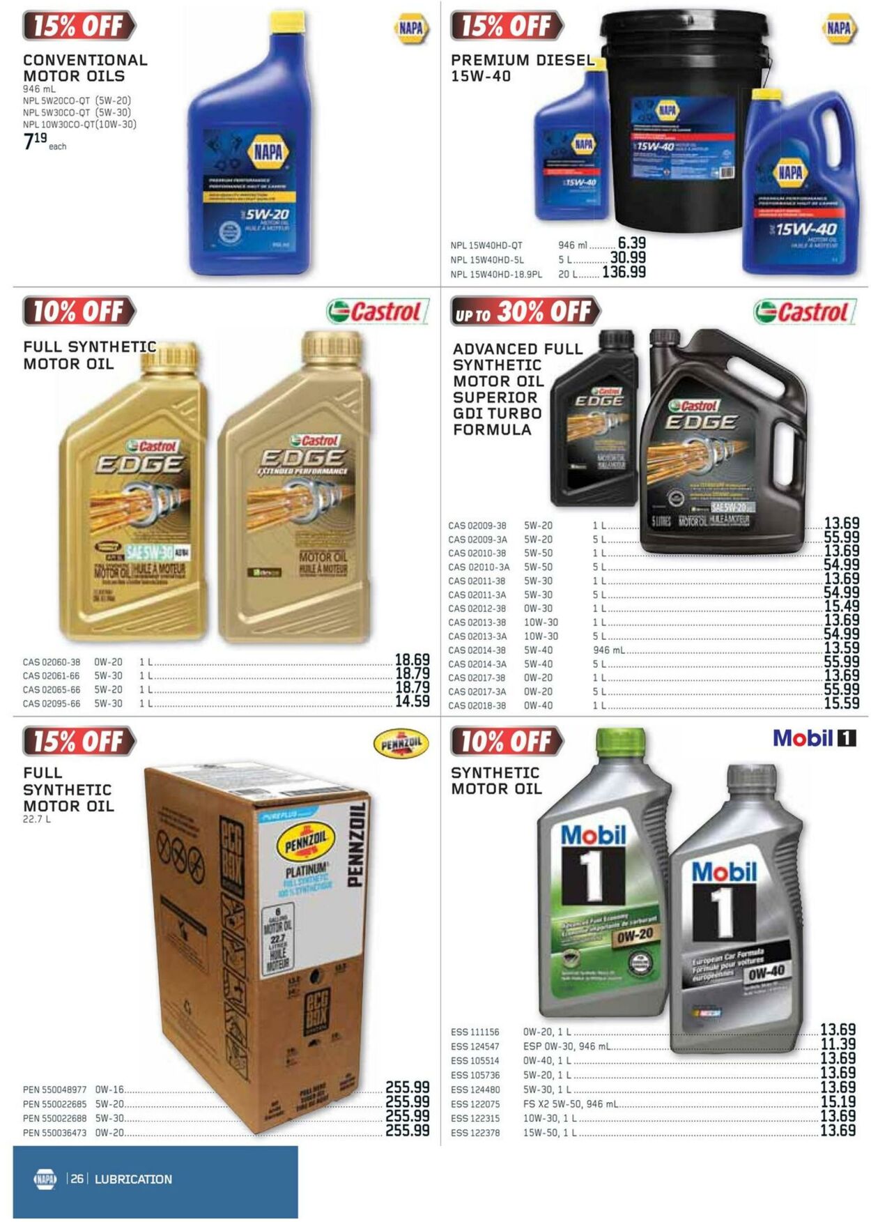 Flyer NAPA Auto Parts 01.10.2024 - 31.12.2024