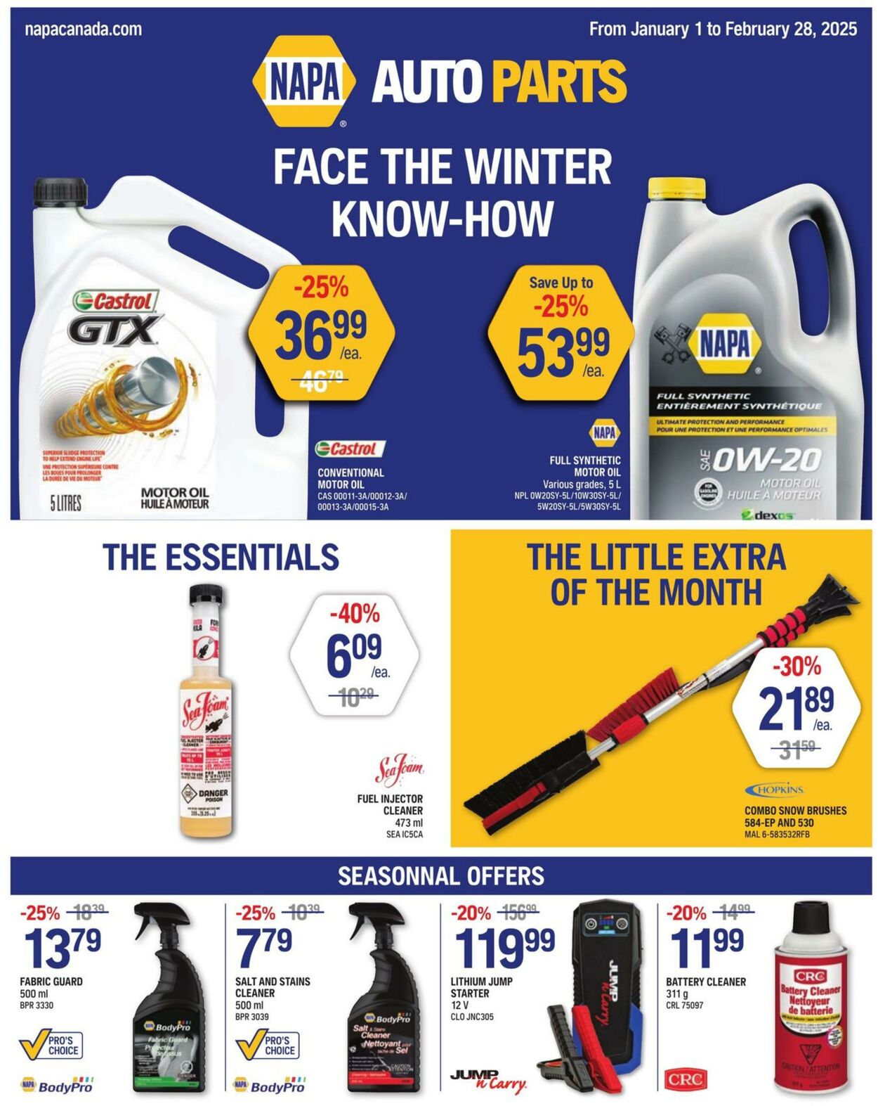 Flyer NAPA Auto Parts 01.01.2025 - 28.02.2025