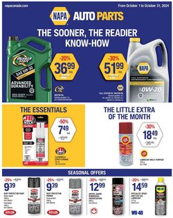 Flyer NAPA Auto Parts 01.08.2024 - 30.09.2024