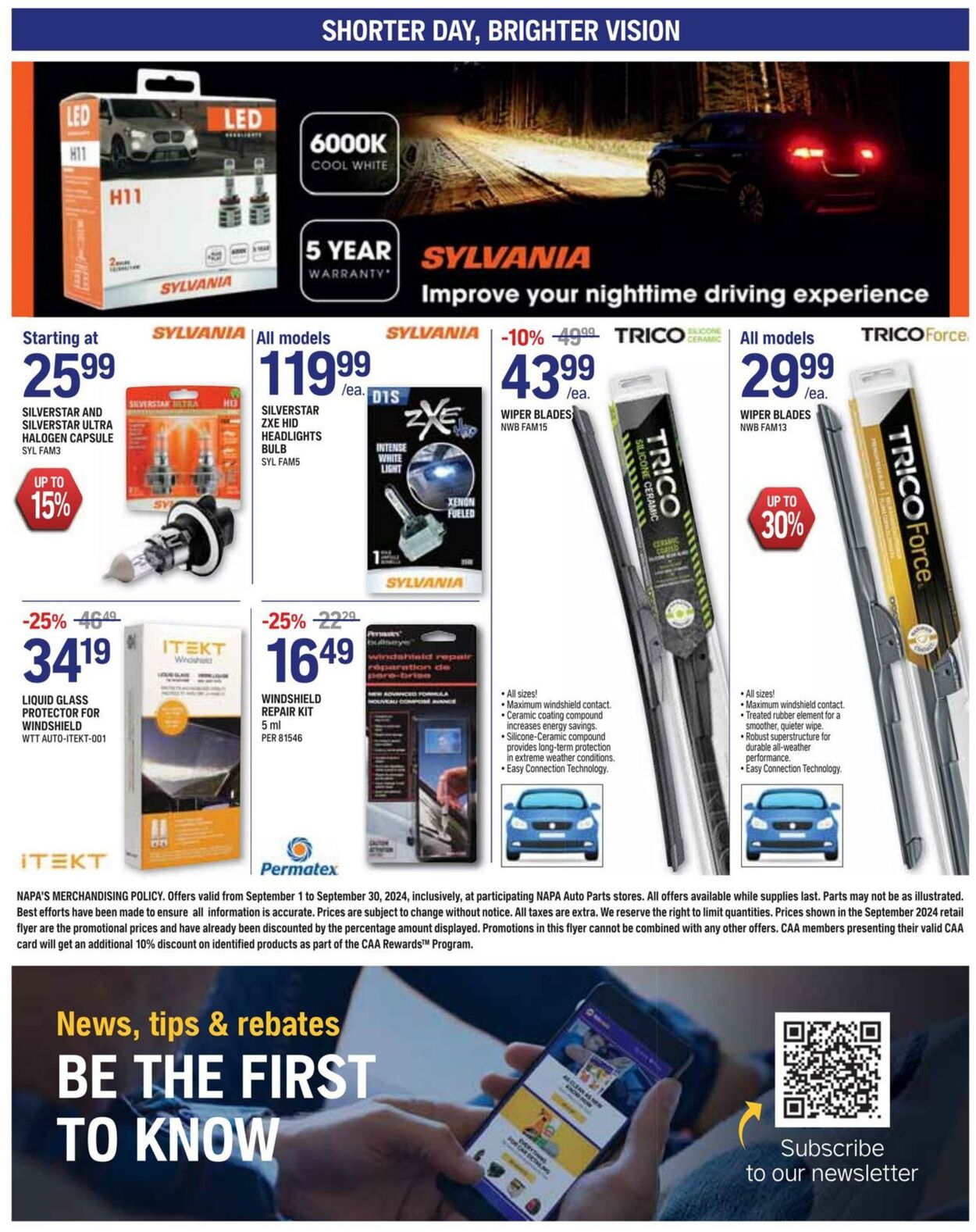 Flyer NAPA Auto Parts 01.09.2024 - 30.09.2024