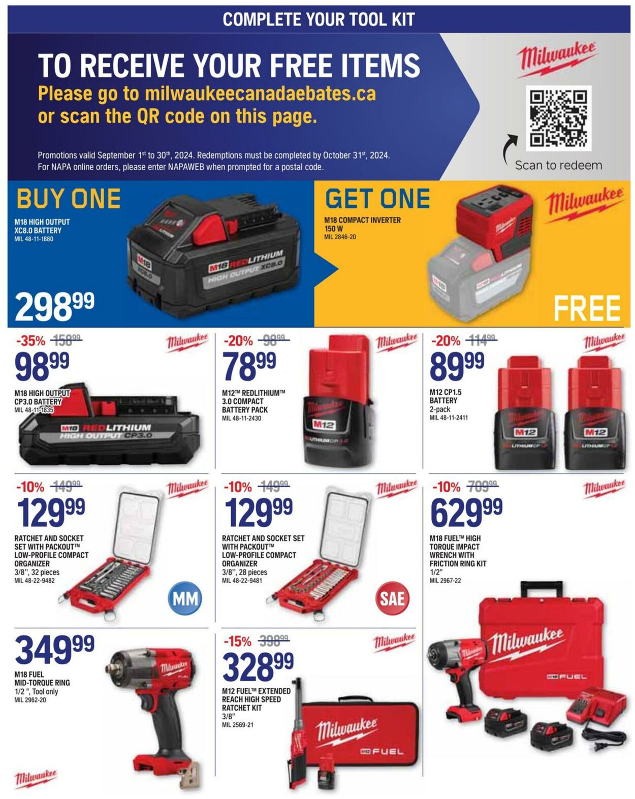 Flyer NAPA Auto Parts 01.09.2024 - 30.09.2024