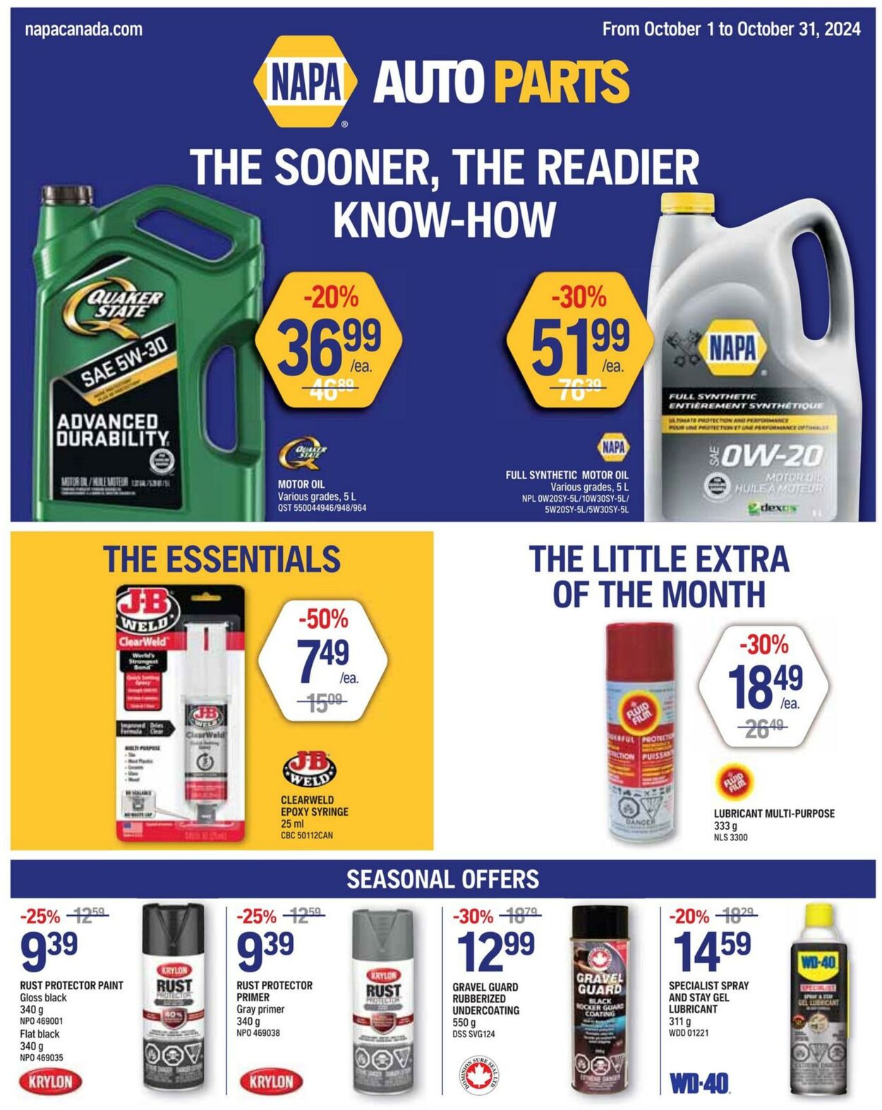 Flyer NAPA Auto Parts 01.10.2024 - 31.10.2024