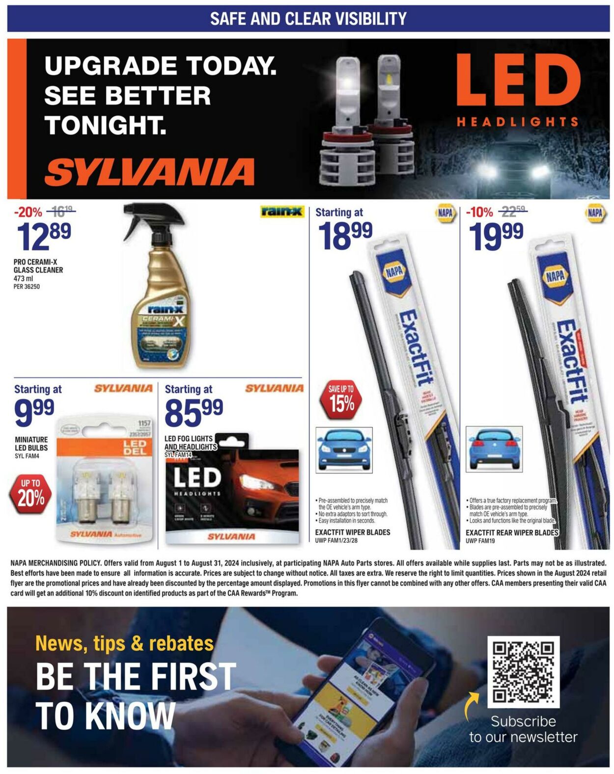 Flyer NAPA Auto Parts 01.08.2024 - 31.08.2024