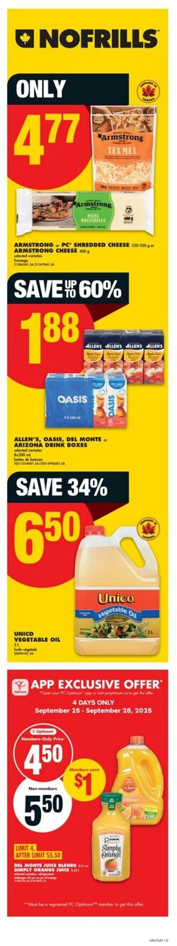 Flyer No Frills 25.09.2025 - 01.10.2025