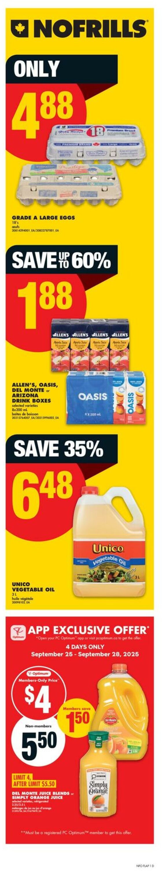 Flyer No Frills 25.09.2025 - 01.10.2025