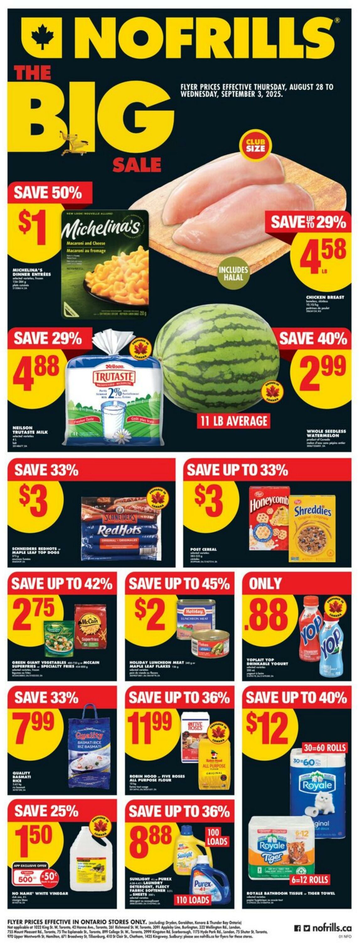 Flyer No Frills 28.08.2025 - 03.09.2025
