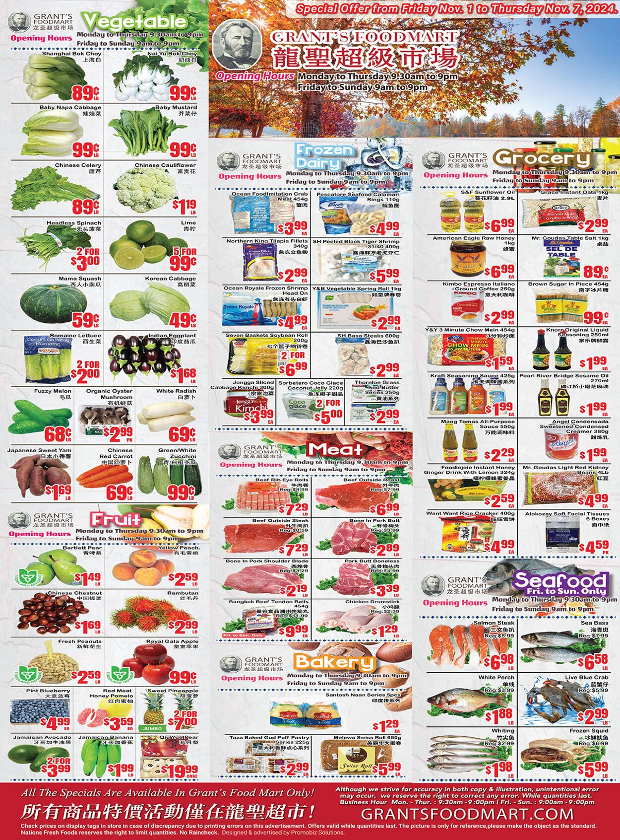 Oceans Fresh Food Market Promotional flyers