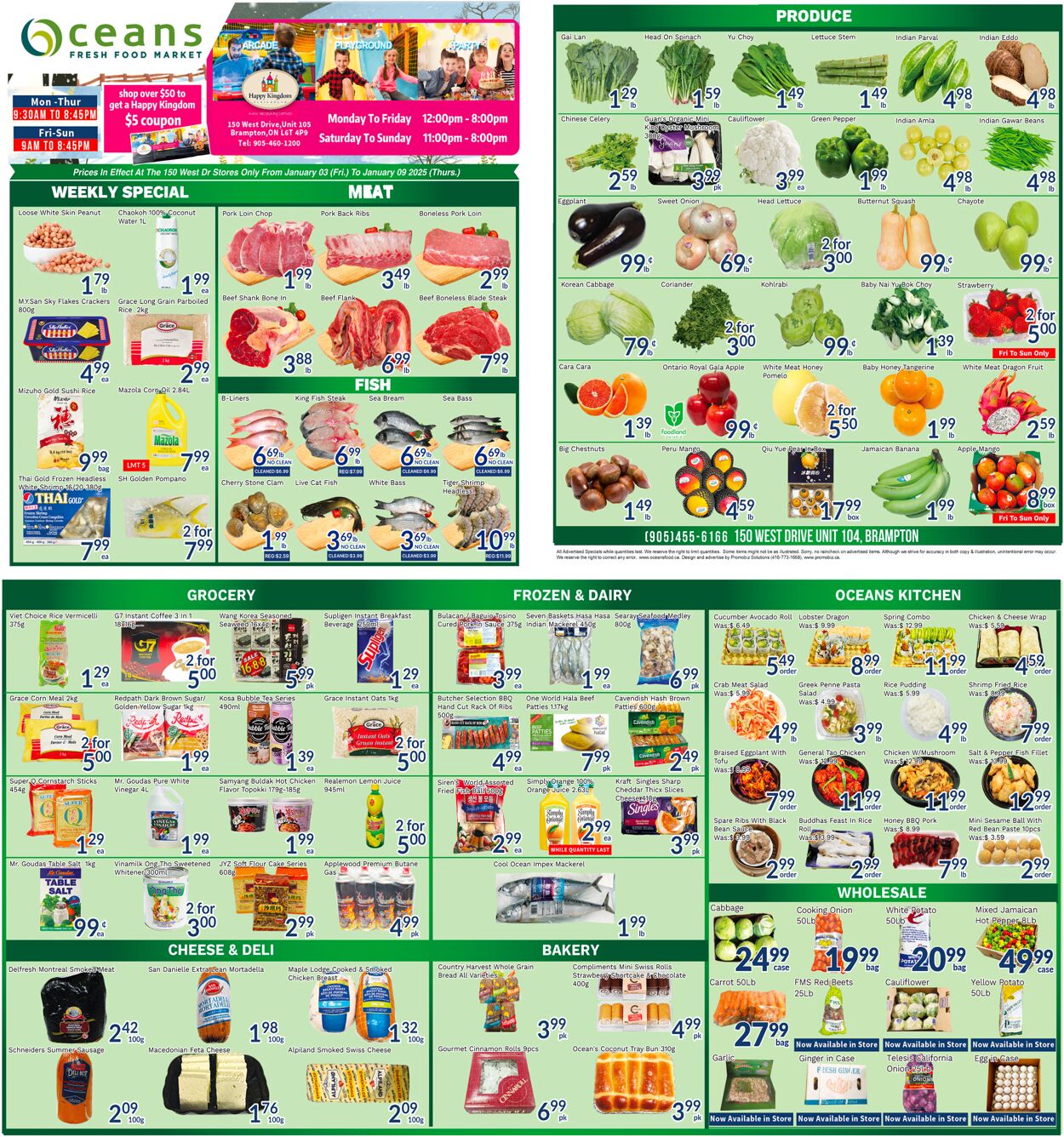 Oceans Fresh Food Market Promotional flyers